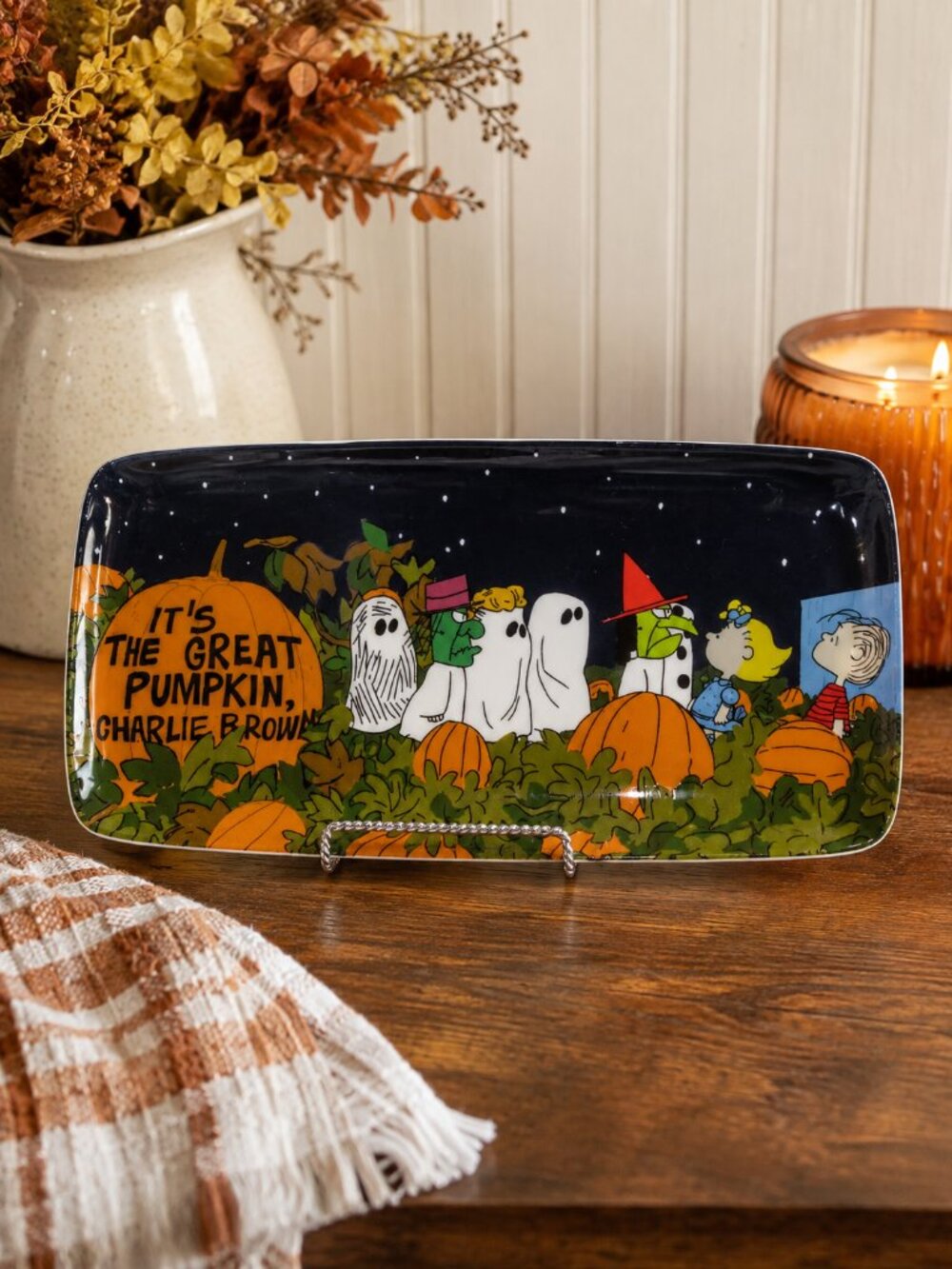 Great Pumpkin Peanuts Serving Platter
